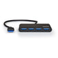 Port USB3.0 to 4 x USB3.0 5Gbps 4 Port Hub – Black