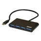 Port USB Type-C to 4 x USB3.0 5Gbps 30cm 4 Port Hub – Black