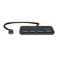 Port USB Type-C to 4 x USB3.0 5Gbps 30cm 4 Port Hub – Black