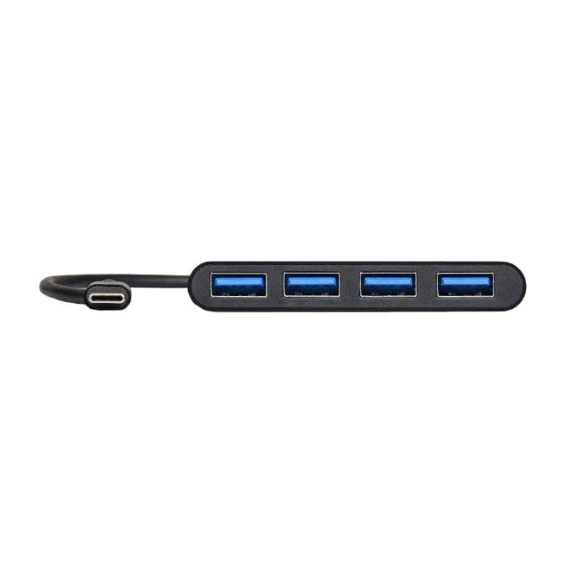 Port USB Type-C to 4 x USB3.0 5Gbps 30cm 4 Port Hub – Black