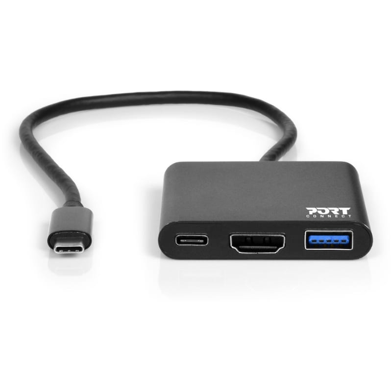 Port USB Type-C to 1 x HDMI|1 x USB3.0|1 x Type-C 60W PD Dock – Black