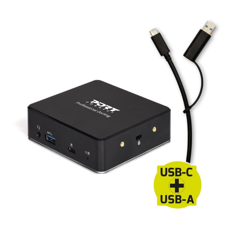 Port USB Type-C to 1 x RJ45|2 x USB3.1 Gen1|2 x HDMI|1 x Type-C|1 x USB3.1 Gen1 | Apple Charging 2.4A|1 x Aux Dock – Black