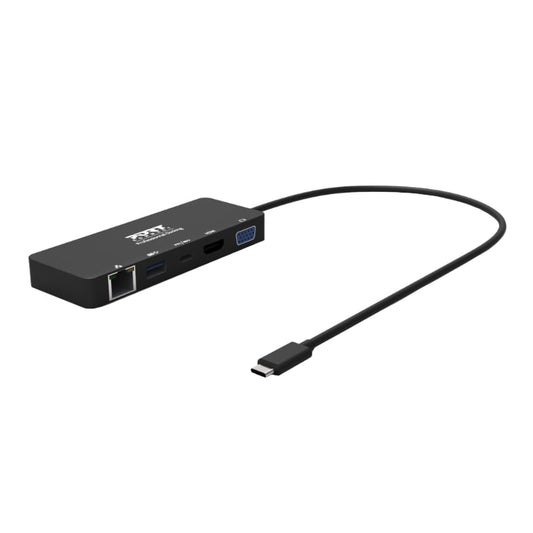 Port USB Type-C to 1 x RJ45|1 x USB3.0 SS|1 x Type-C 85W PD|1 x HDMI2.0|1 x VGA 30cm Cable Dock – Black