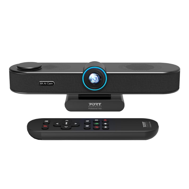 Port Connect All-in-one Conference Cam regroups camera + microphone + speaker 4k@30Hz