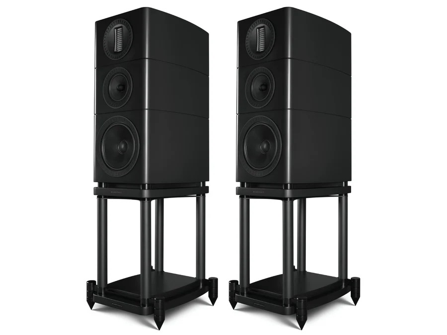 Wharfedale ELYSIAN 2R Standmount Loudspeaker with Speaker Stands- Pair (Black)