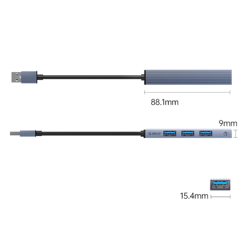 ORICO 4 Port USB Hub 15cm