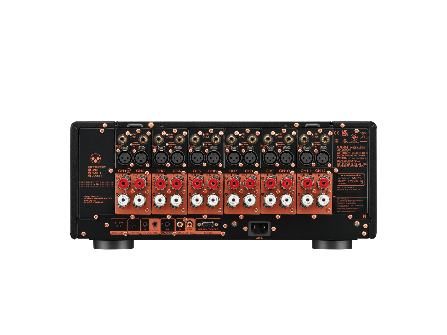 Marantz AMP 20 Reference 12 Channel Amplifier with 200W and Exclusive HDAM - Black