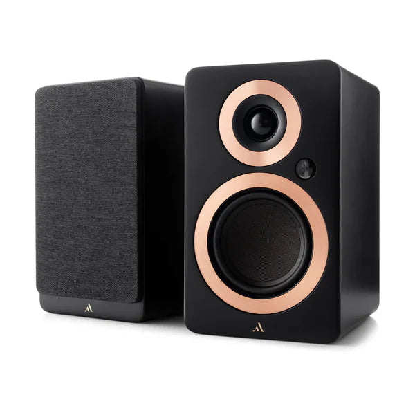 Argon Audio Forte A4 MK2 Bluetooth Active Speakers - Pair (Black) + Argon Audio TT MK2 Turntable - Black