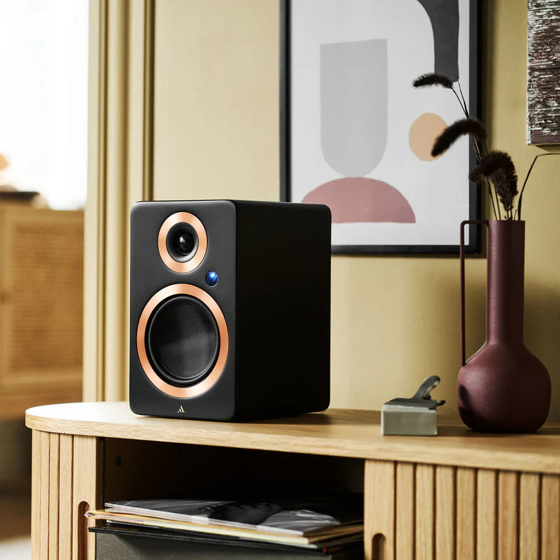 Argon Audio TT MK2 Turntable (Black) + Argon Audio Forte A5 MK2 Bluetooth Active Speakers - Pair (Black)
