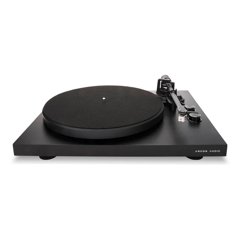 Argon Audio Forte A4 MK2 Bluetooth Active Speakers - Pair (Black) + Argon Audio TT MK2 Turntable - Black