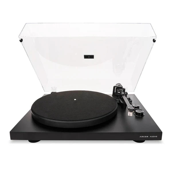 Argon Audio Forte A4 MK2 Bluetooth Active Speakers - Pair (Black) + Argon Audio TT MK2 Turntable - Black