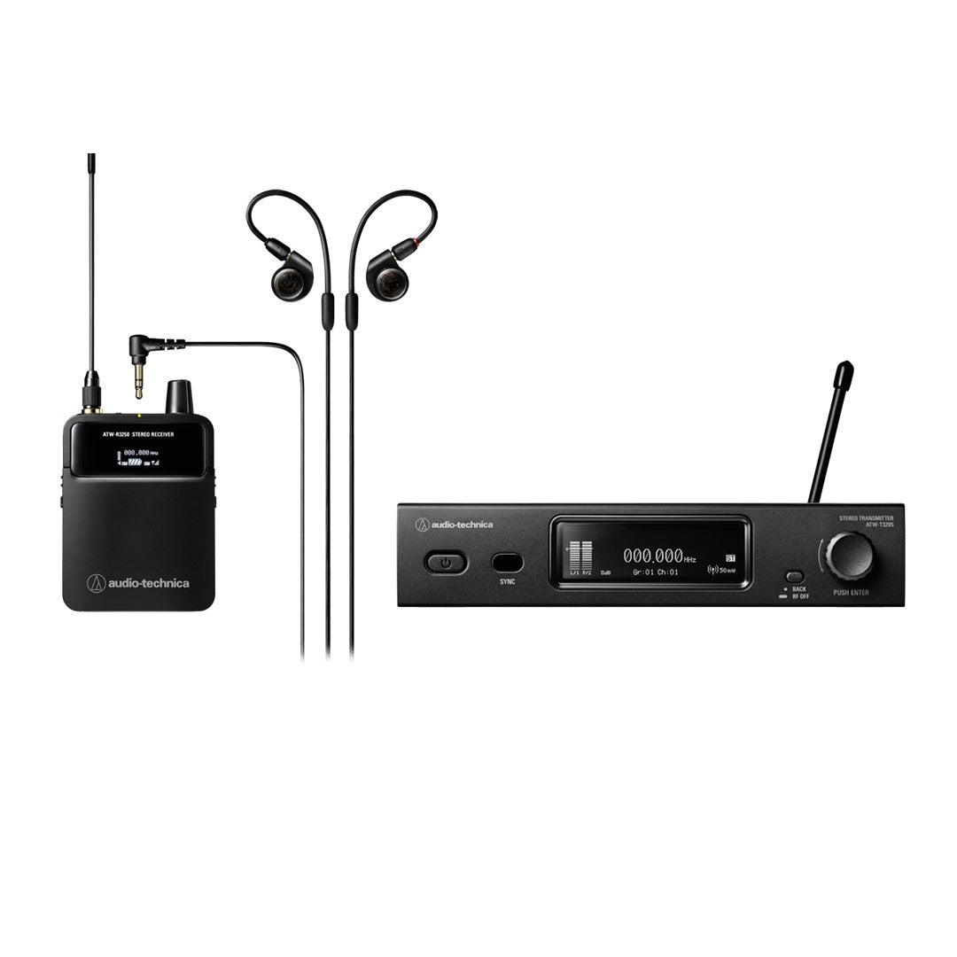 Audio-Technica ATW-3255DF 3000 Series Wireless In-Ear Monitor System - Black