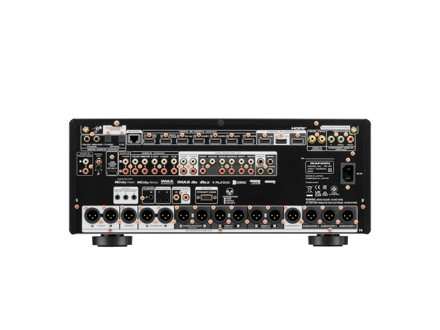 Marantz AV 30 11.4-Channel Balanced AV Preamplifier Powered by HEOS™ (Black)