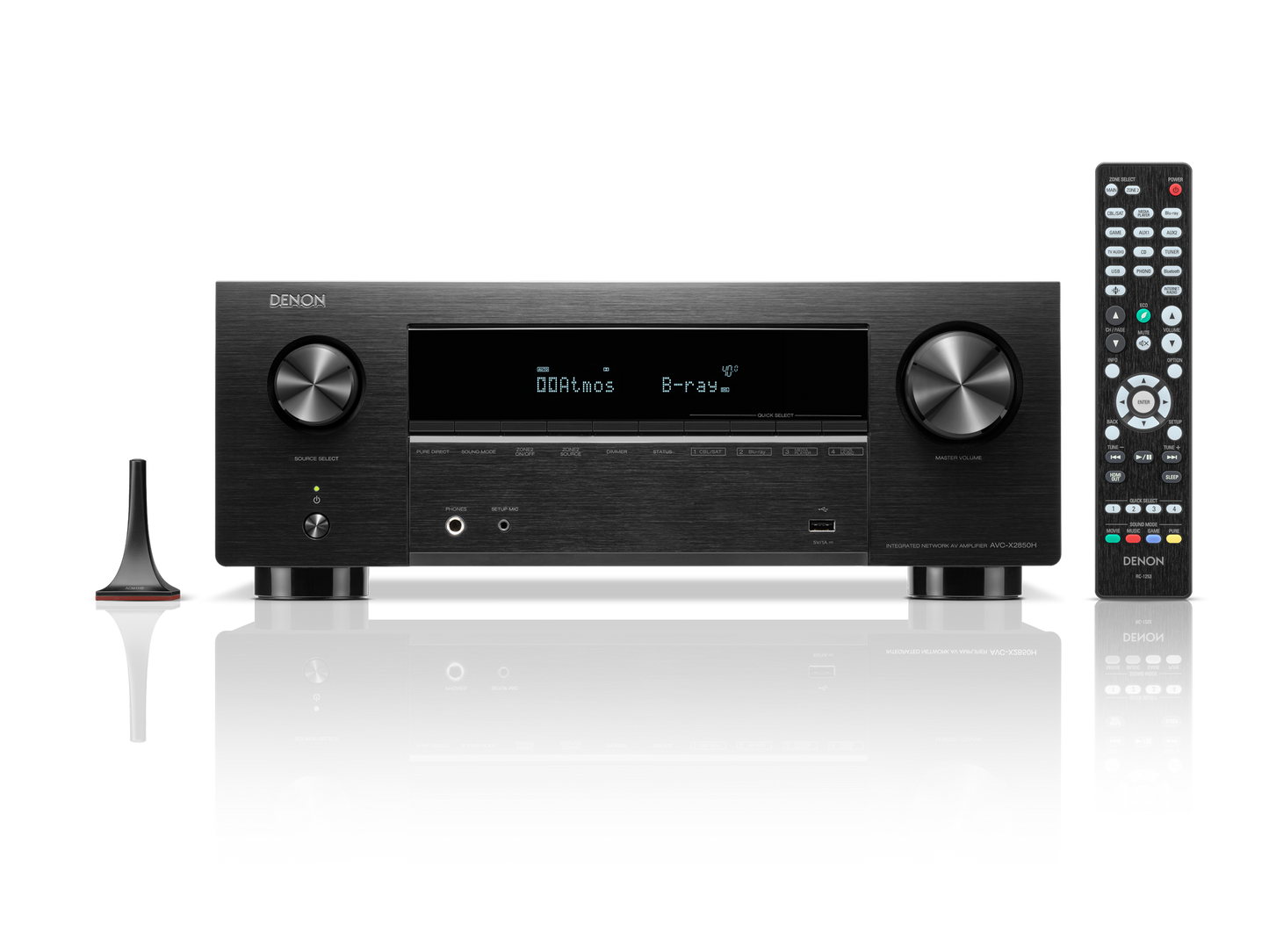 Denon AVC-X2850H 7.2 Ch. 95W 8K AV Amplifier with HEOS® Built-in -Each (Black)