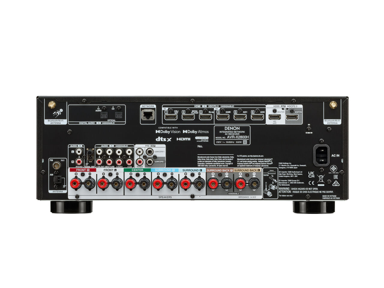 Denon AVR-X2800H 7.2 Ch. 150W 8K AV Receiver with HEOS® Built-in