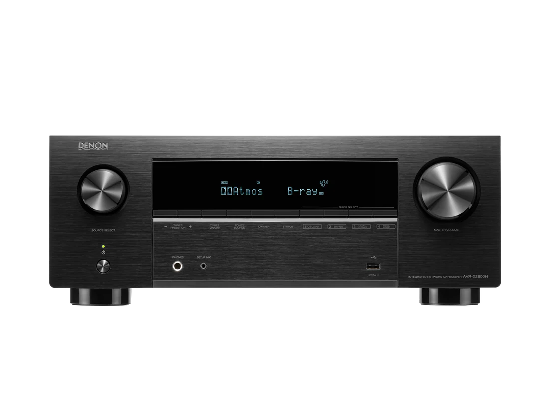 Monitor Audio Bronze 7G On-Wall Home Theatre System (Walnut) + Denon AVR-X2800H AV Receiver (Black)