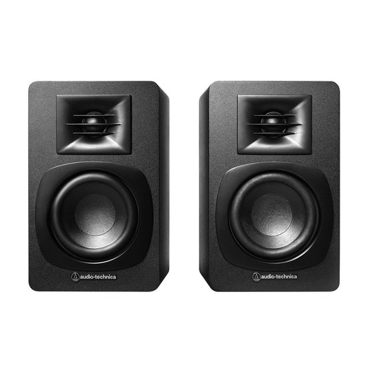 Audio-Technica AT-SP3X 3″ Powered Bookshelf Speakers - Pair (Black)