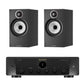 Bowers & Wilkins 606 S3 Bookshelf Speaker - Pair  (Black) + Marantz Model60N Network Integrated Amplifier (Black)