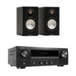 Monitor Audio Bonze 50 7G Bookshelf Speaker - Pair (Black) + Denon DRA-900H Network Receiver (Black)