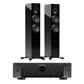 Monitor Audio Gold 300 6G Floorstanding Speakers - Pair (Gloss Black) + Marantz MODEL40N Integrated Stereo Amplifier (Black)