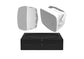 Klipsch RSM-525 Indoor / Outdoor Residential Surface Mount Speakers - Pair (White) + SONOS Amp Stereo Amplifier (Black)