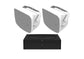 Klipsch RSM-800 Indoor / Outdoor Residential Surface Mount Speakers - Pair (White) + SONOS Amp Stereo Amplifier (Black)