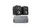 Polk ES10 Bookshelf Speakers (Black) + WiiM Amp (Grey)