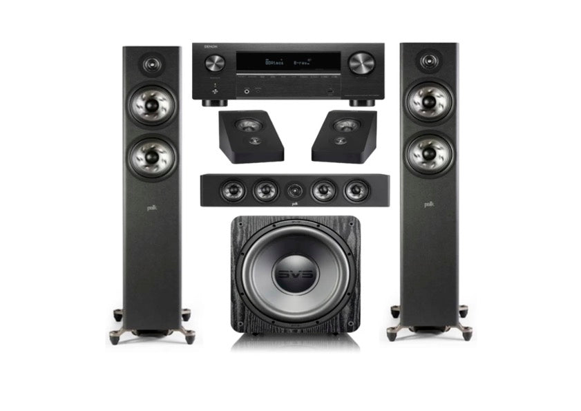 Polk R600 5.1 Home Theatre System (Black) + Denon AVC-X3800H AV Receiver (Black)