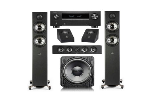 Polk R600 5.1 Home Theatre System (Black) + Denon AVC-X3800H AV Receiver (Black)