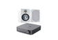 Monitor Audio Bronze 100 Bookshelf Speakers (White) + WiiM Amp (Grey)