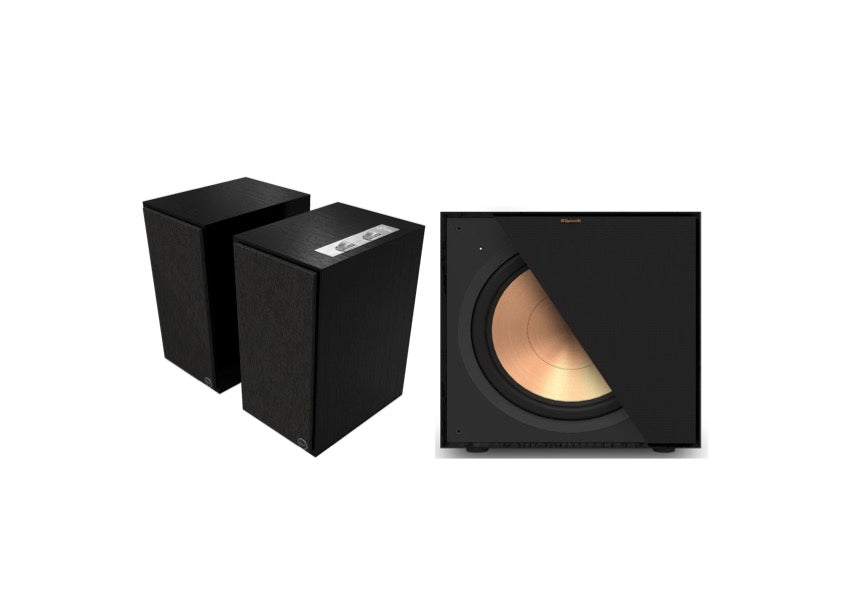 Klipsch The Sevens 6.5" Powered Speakers - Black (Pair) + Klipsch R121-SW Subwoofer - Black (Each)