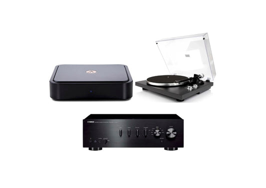 Yamaha A-S301 Integrated Amplifier + Argon Audio Solo Music Streamer + Argon Audio TT Turntable - Black