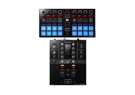 Pioneer DJ DJM-250MK2 2-Channel DJ Mixer (Black) + Pioneer DJ DDJ-SP1 Sub Controller for Serato DJ Pro (Black)