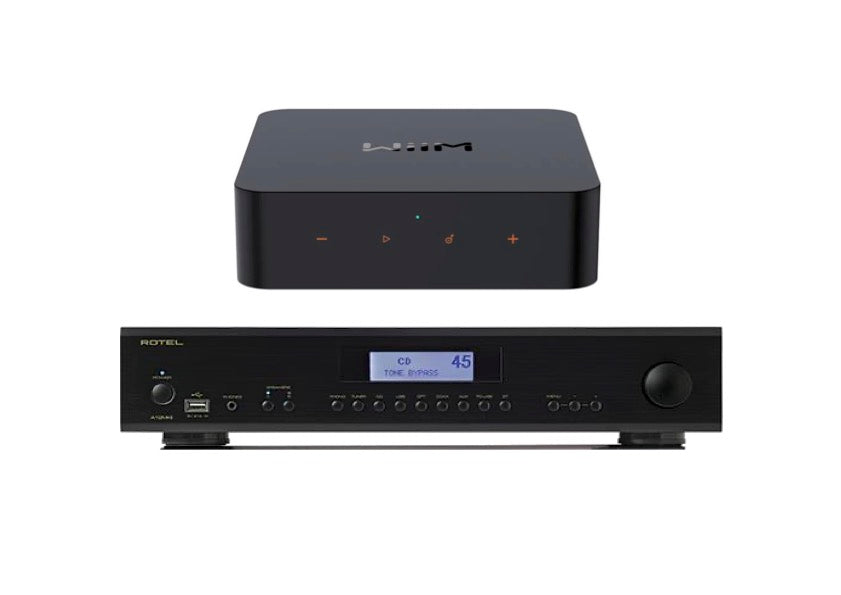 Rotel A12 MKII Stereo Integrated Amplifier (Black) + WiiM Pro Streamer (Black)