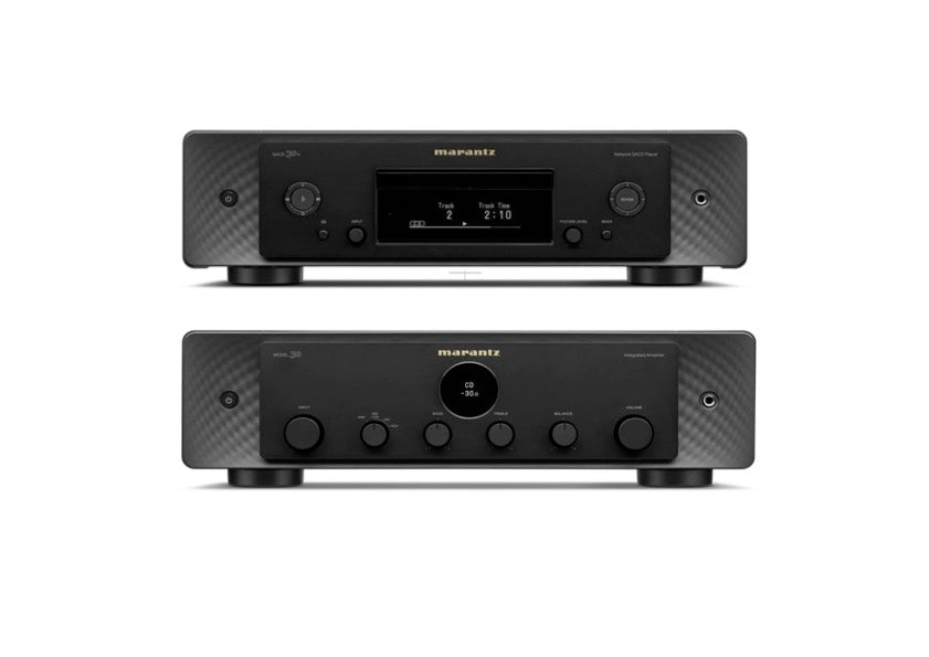 Marantz SACD 30N Network SACD Player with HEOS (Black) + Marantz MODEL30 Integrated Stereo Amplifier (Black)