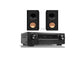 Denon AVR-S670H AV Receivers (Black) + Klipsch R-50M Bookshelf Speaker - Pair (Black)