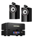 Eversolo DMP-A10 Network Audio Streamer (Black) + Eversolo AMP-F10 Power Amplifier (Black) + Bowers &Wilkins 705 S3 Bookshelf speakers - Pair (Gloss Black)
