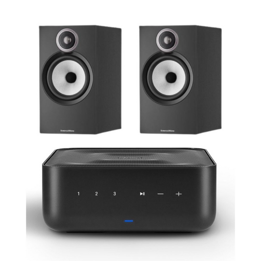 Denon Home Amp 2 Ch. 100W Amplifier (Black) + Bowers & Wilkins 606 S3 Bookshelf Speaker - Pair (Black)