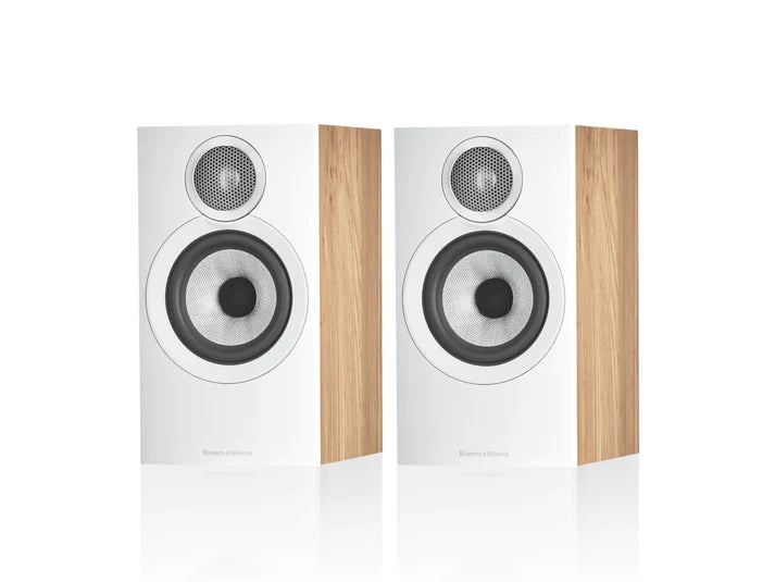 Bower & Wilkins 607 S3 Bookshelf Speakers - Pair (Oak) + WiiM Amp Ultra Streaming Amplifier (Grey)