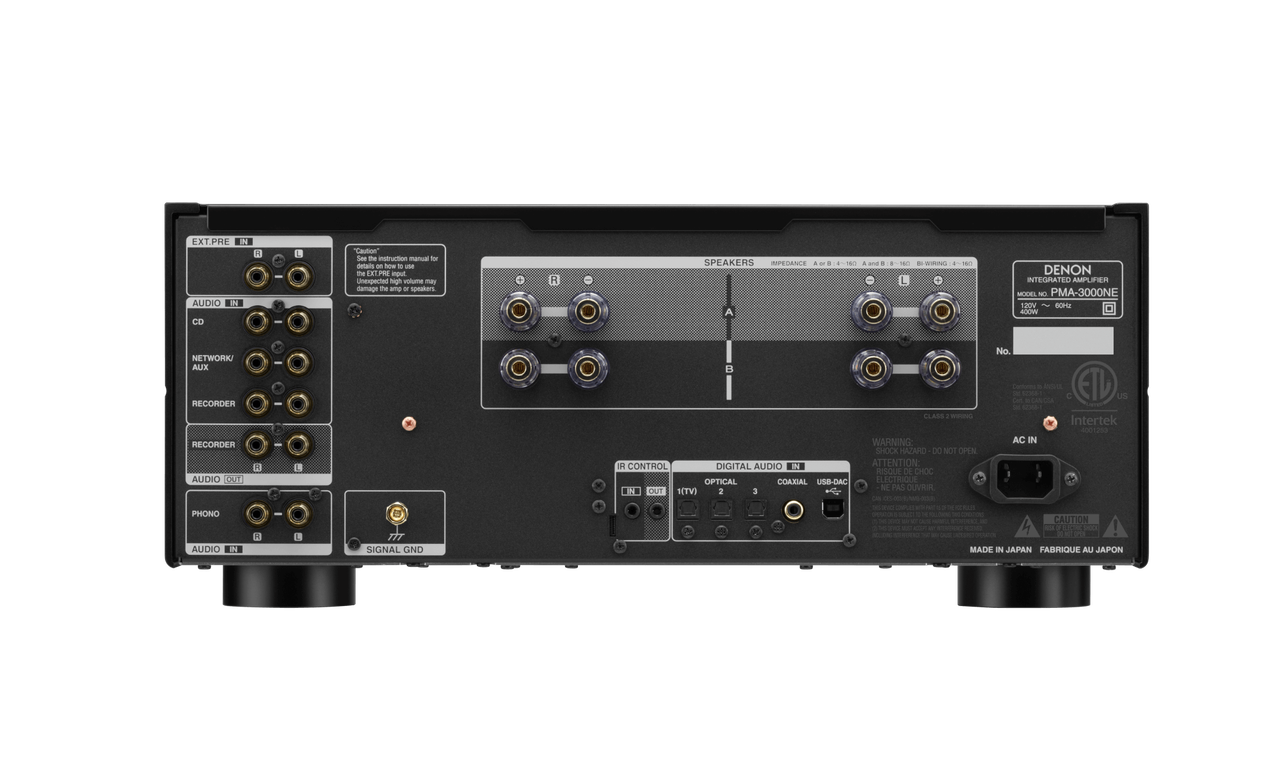 Denon PMA-3000NE 2 Ch. 160W Integrated Amplifier with MM/MC phono stage - Black