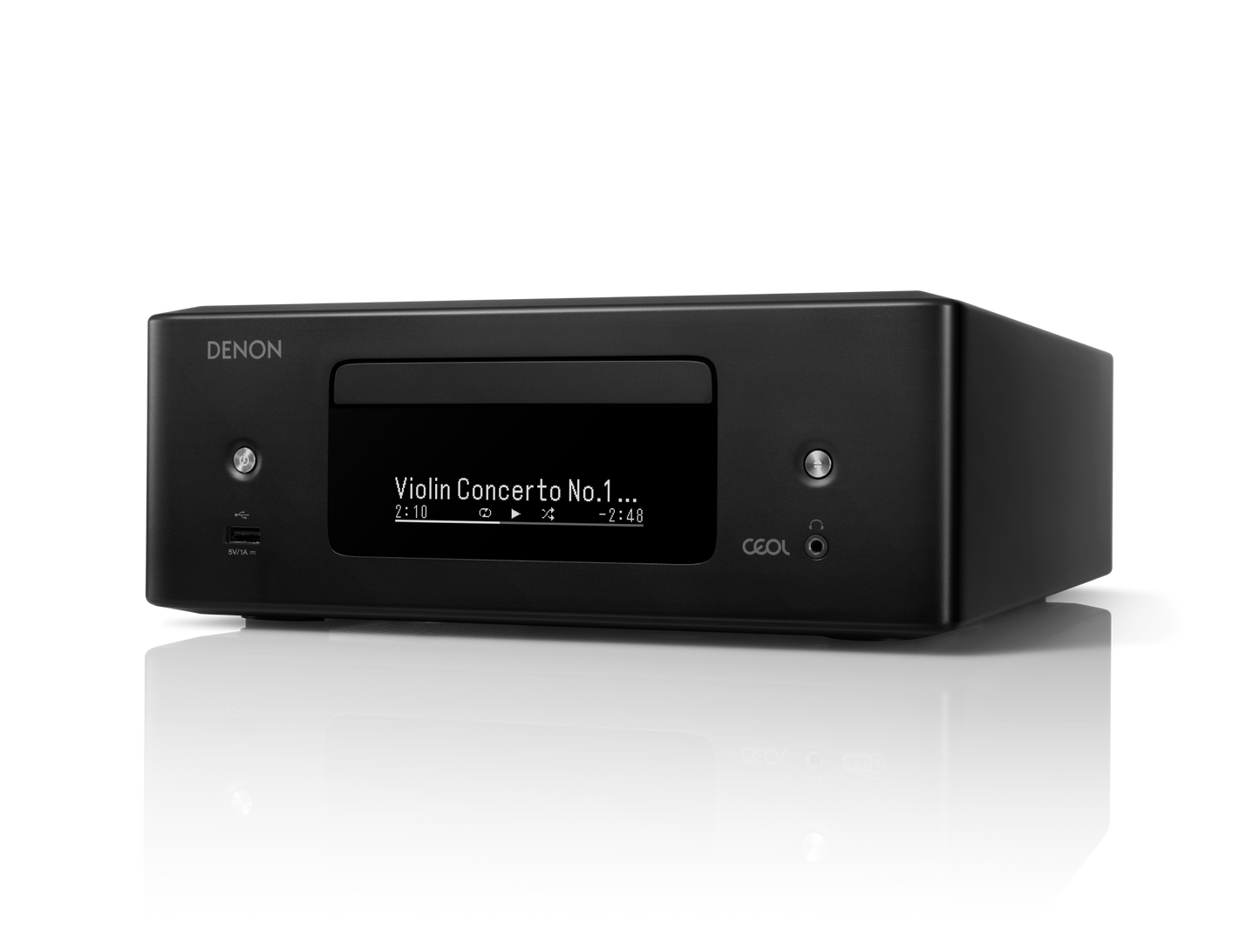 Denon CEOL N-12 Mini all-in-one Hi-Fi system with CD player, radio, Powered by HEOS™ - Black
