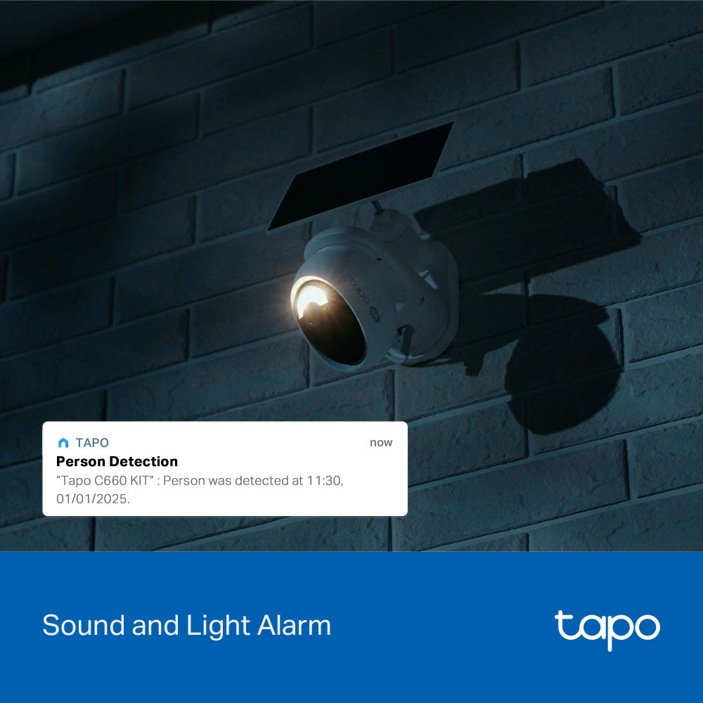 TP-LINK TAPO C660 KIT | 4K 8MP SOLAR-POWERED PAN/TILT SECURITY CAMERA KIT