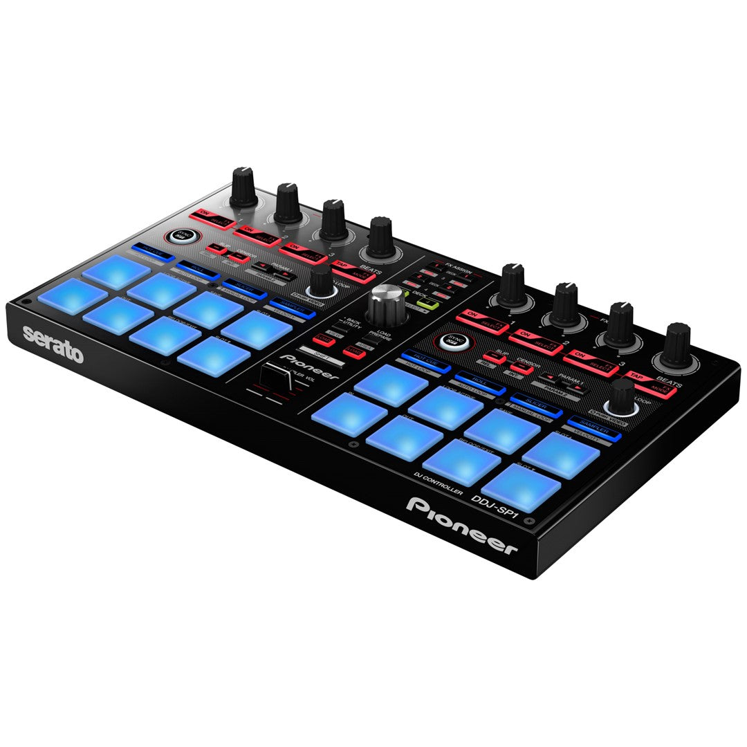 Pioneer DJ DJM-S11 Professional Scratch Style 2-Channel DJ Mixer (Black) + Pioneer DJ DDJ-SP1 Sub Controller for Serato DJ (Black)