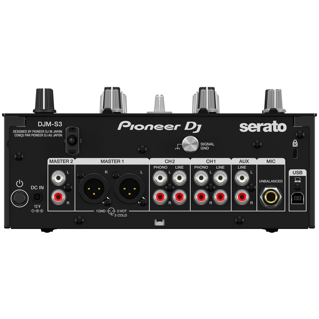 Pioneer DJ DJM-S3 2-Channel DJ Mixer for Serato DJ Pro (Black) + Pioneer DJ DDJ-SP1 Sub Controller for Serato DJ Pro (Black)