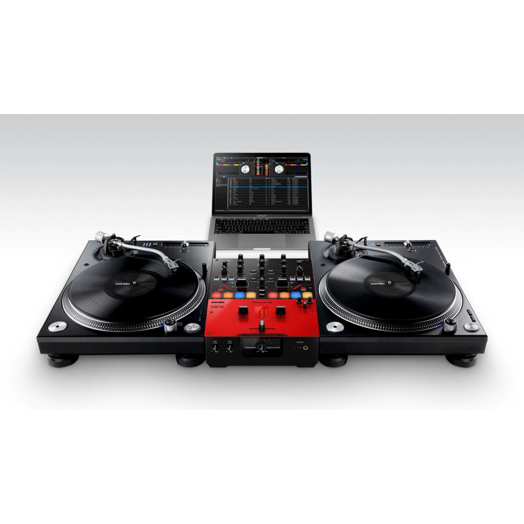 Pioneer DJ DJM-S5 Scratch-Style 2-Channel DJ Mixer (Black & Red) + Pioneer Dj DDJ-SP1 Sub Controller for Serato DJ (Black)