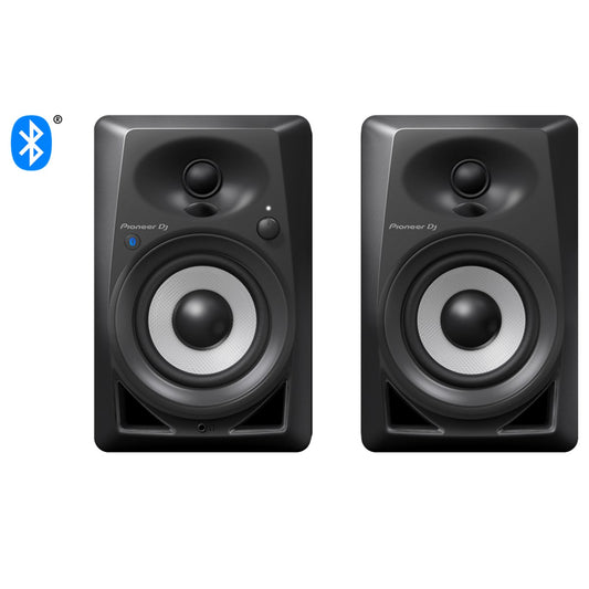 Pioneer DJ DM-40D-BT 4” desktop monitor system with Bluetooth® functionality - Pair (Black)