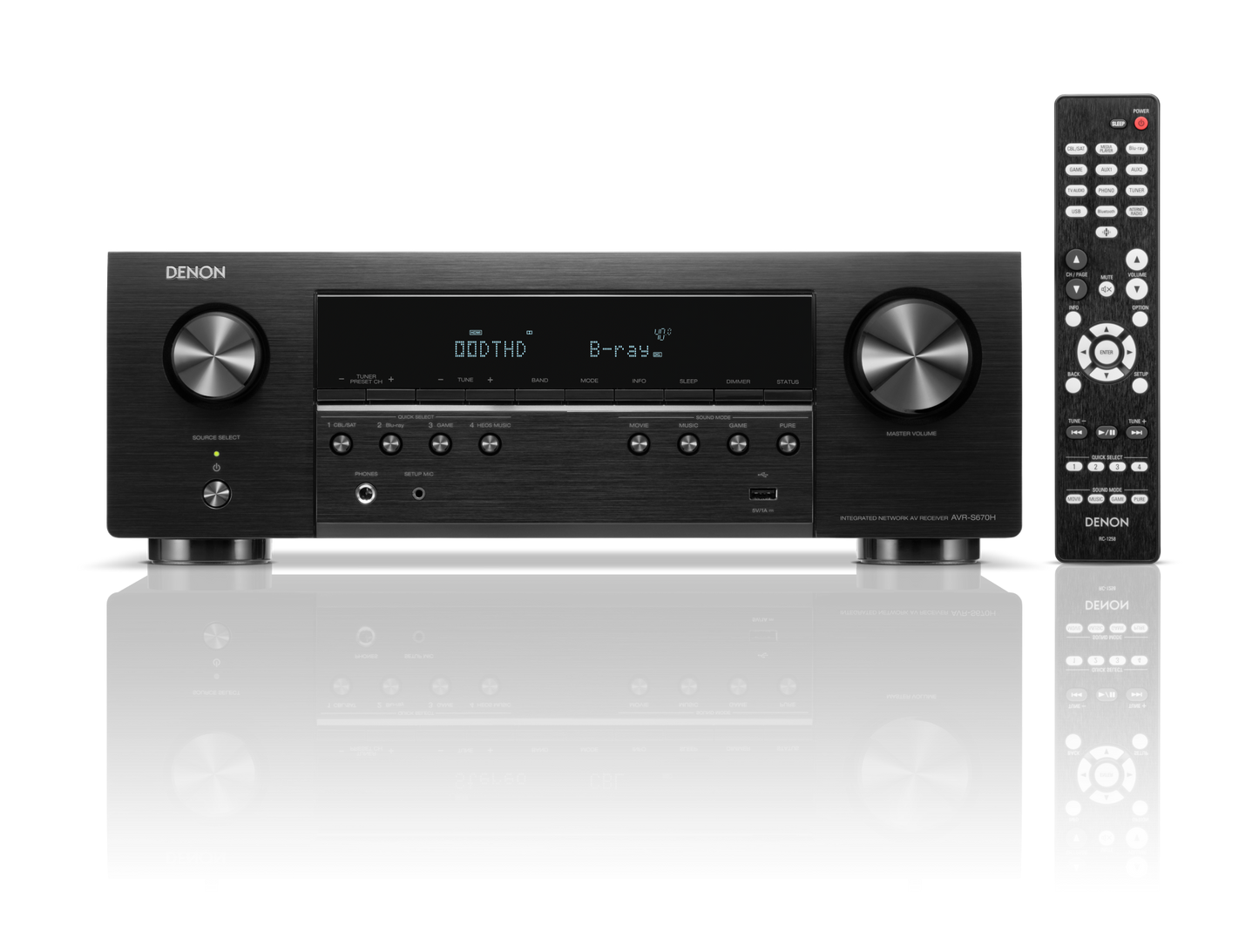 Polk Audio Monitor XT60 5.1 Home Theatre System (Black) + Denon AVR-S670H AV Receiver (Black)