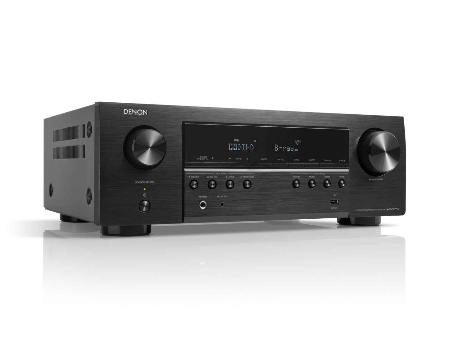 Polk Audio Monitor XT60 5.1 Home Theatre System (Black) + Denon AVR-S670H AV Receiver (Black)