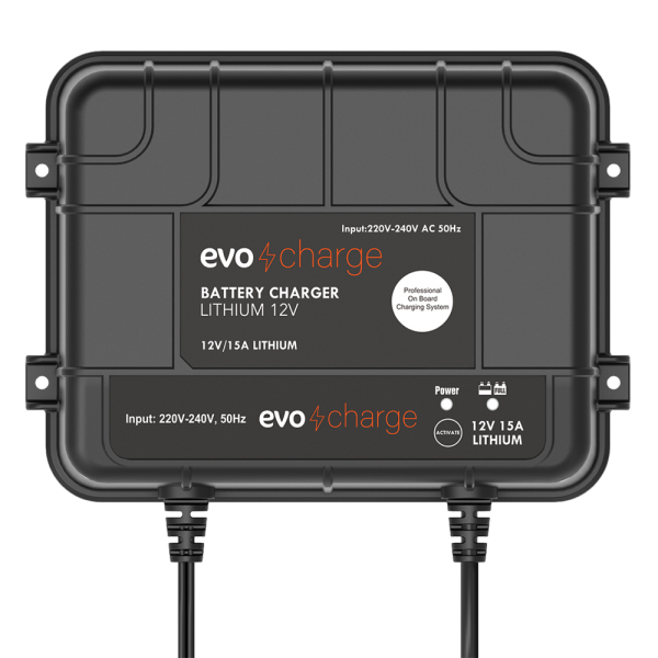 EvoCharge 12V LiFePO4 Lithium Battery Charger - Each