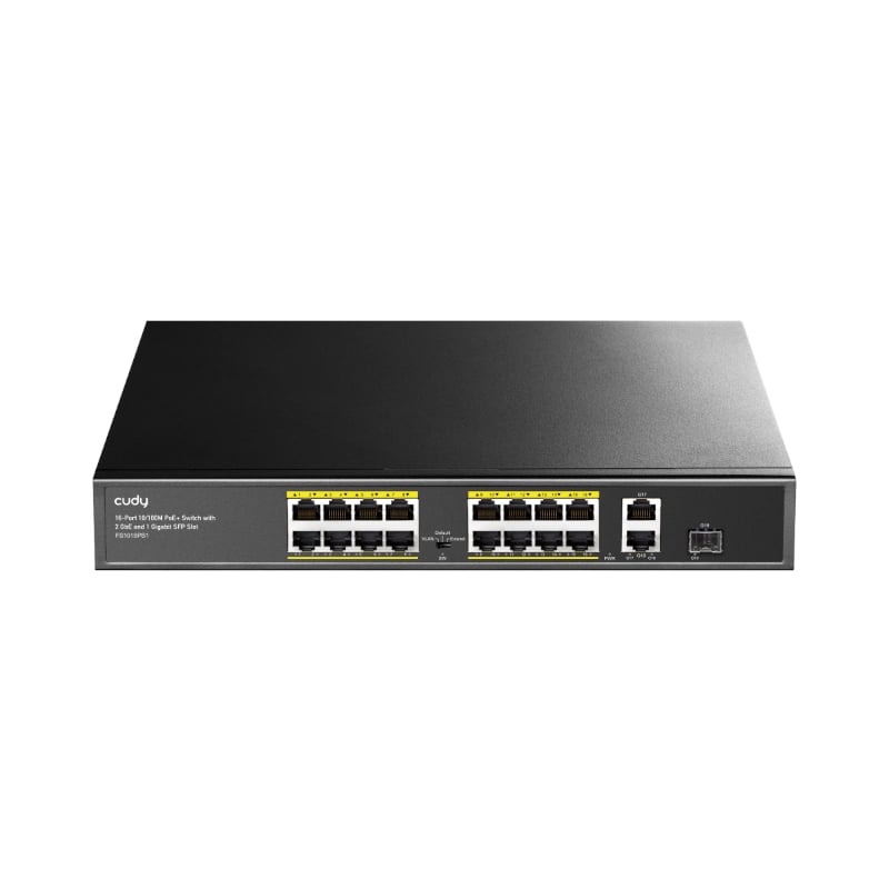 cudy 16-Port Unmanaged PoE+ Switch – Rack Mount